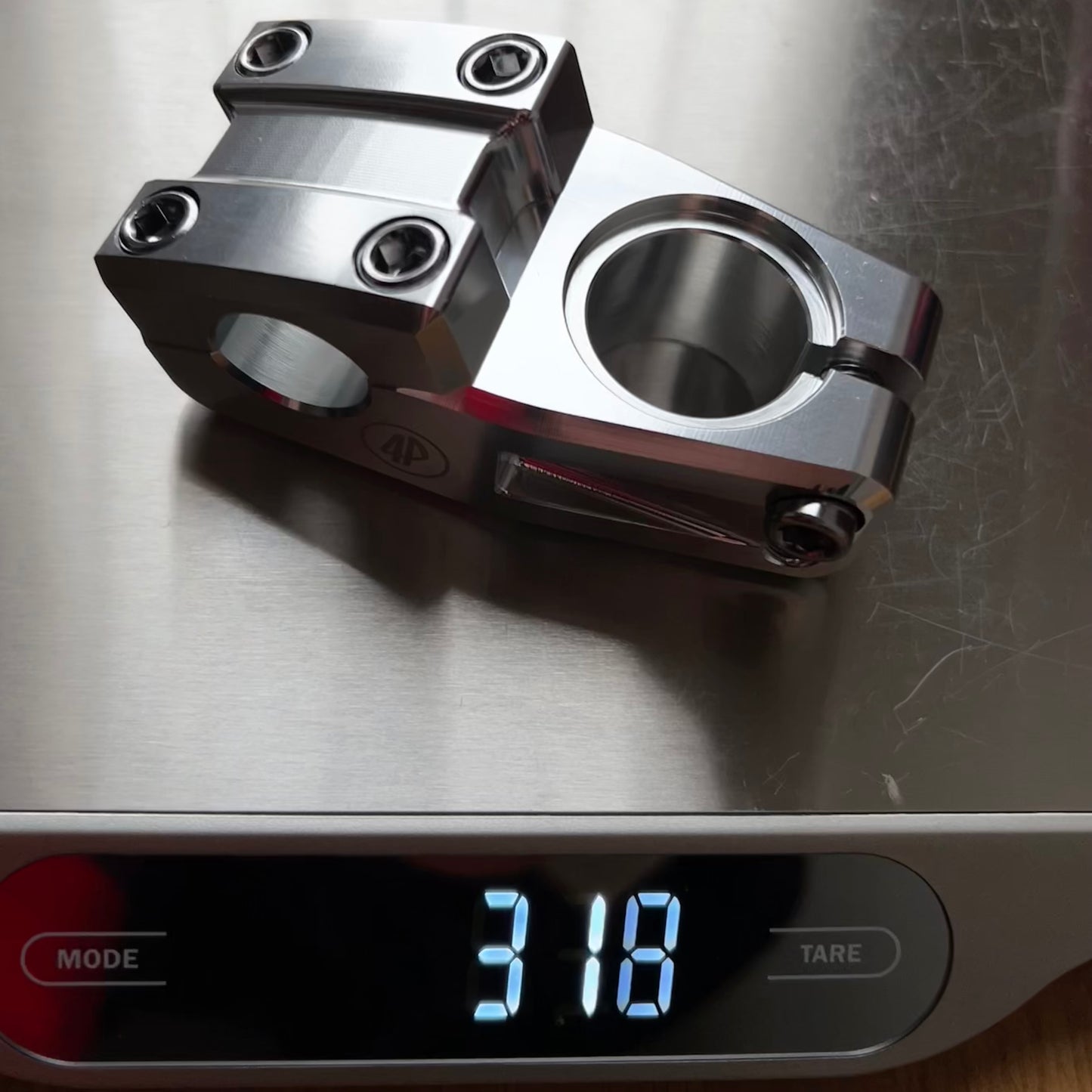 Fourpegsbmx Topload 47mm Vorbau / Stem Polished w/Silver Bolts