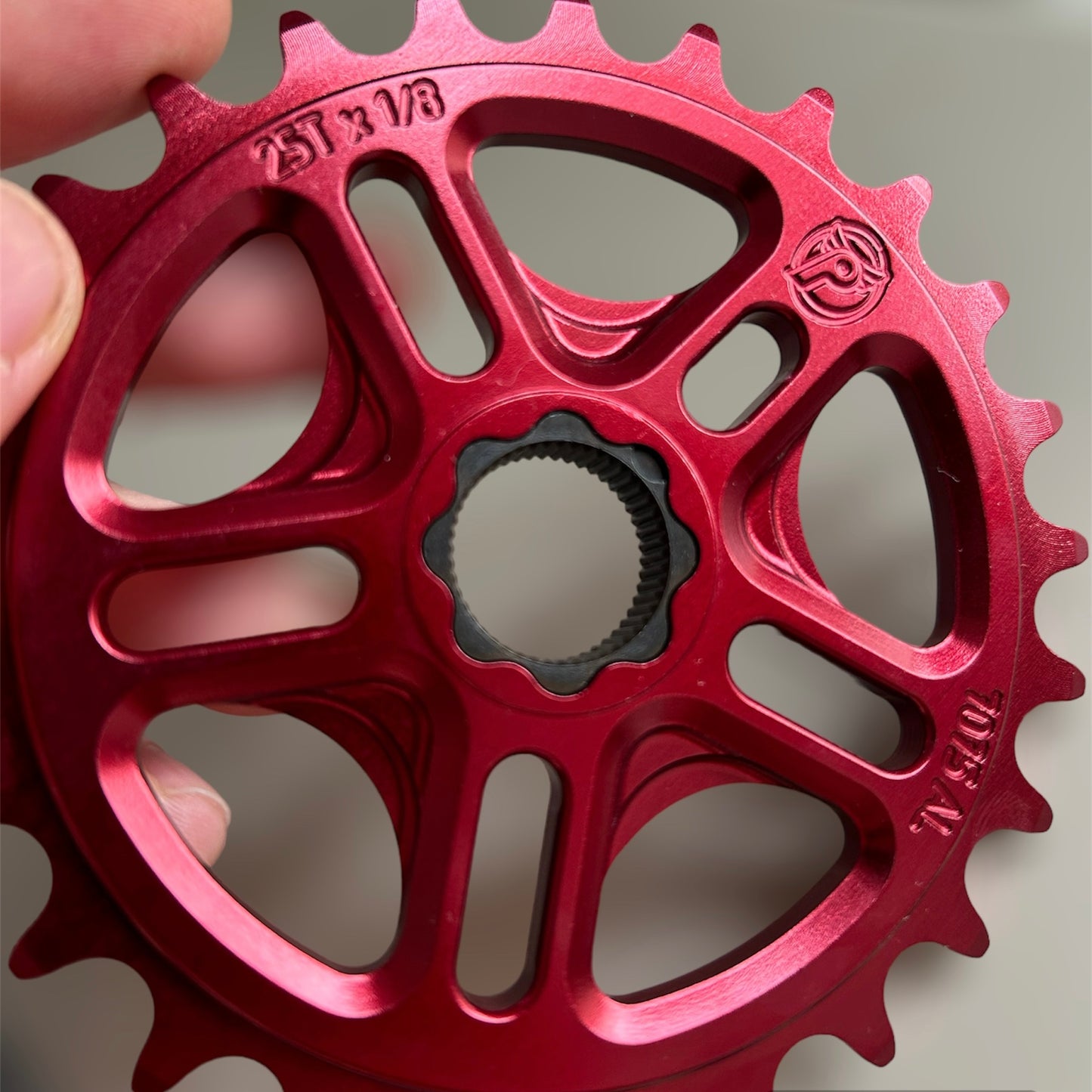 Profile Racing Spline Drive 19mm Kettenblatt / Sprocket 25T Red