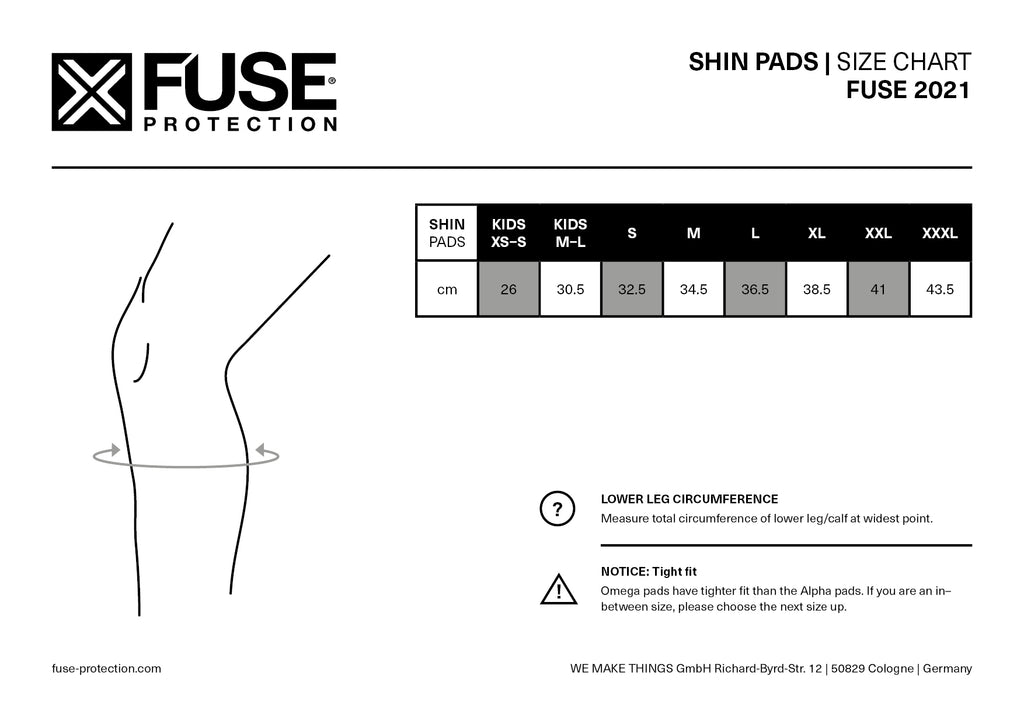Fuse Alpha Pro Whip Schienbein Schoner / Shin Pads