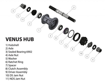 Alienation Venus Planetary Freecoaster Nabe / Hub Black